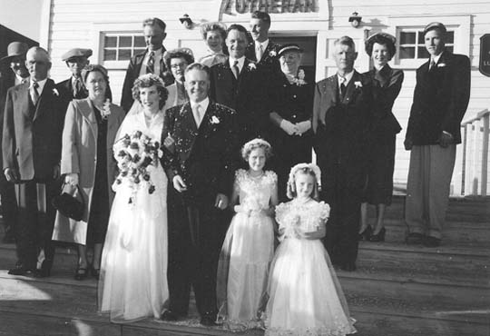 Vern Dragland / Margaret Hansen wedding - 1952